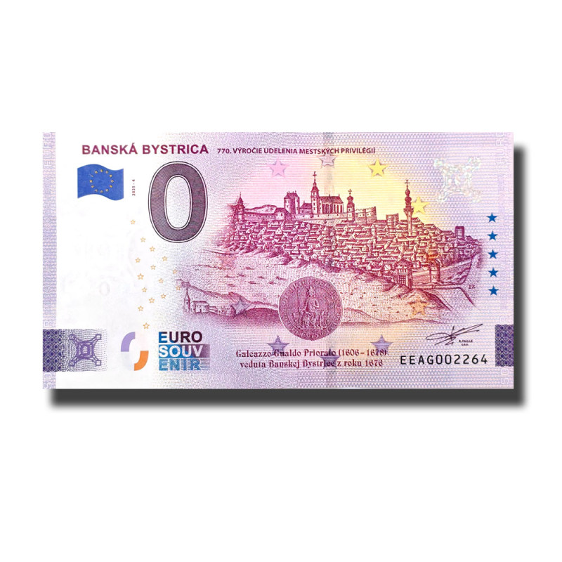 0 Euro Souvenir Banknote Banska Bystrica Slovakia EEAG 2025-4