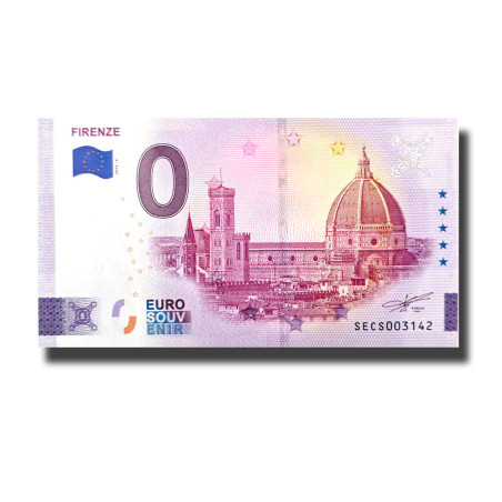 0 Euro Souvenir Banknote Firenze Italy SECS 2025-4