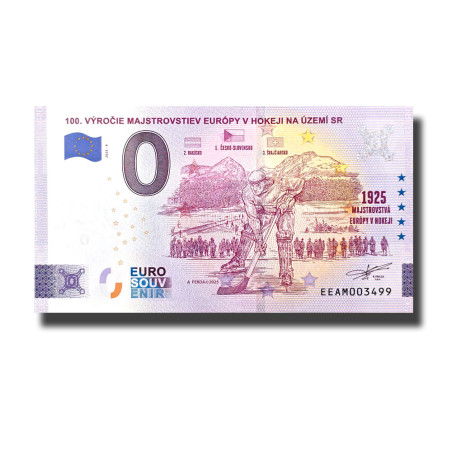 0 Euro Souvenir Banknote 100.Vyrocie Majstrovstiev Slovakia EEAM 2025-9