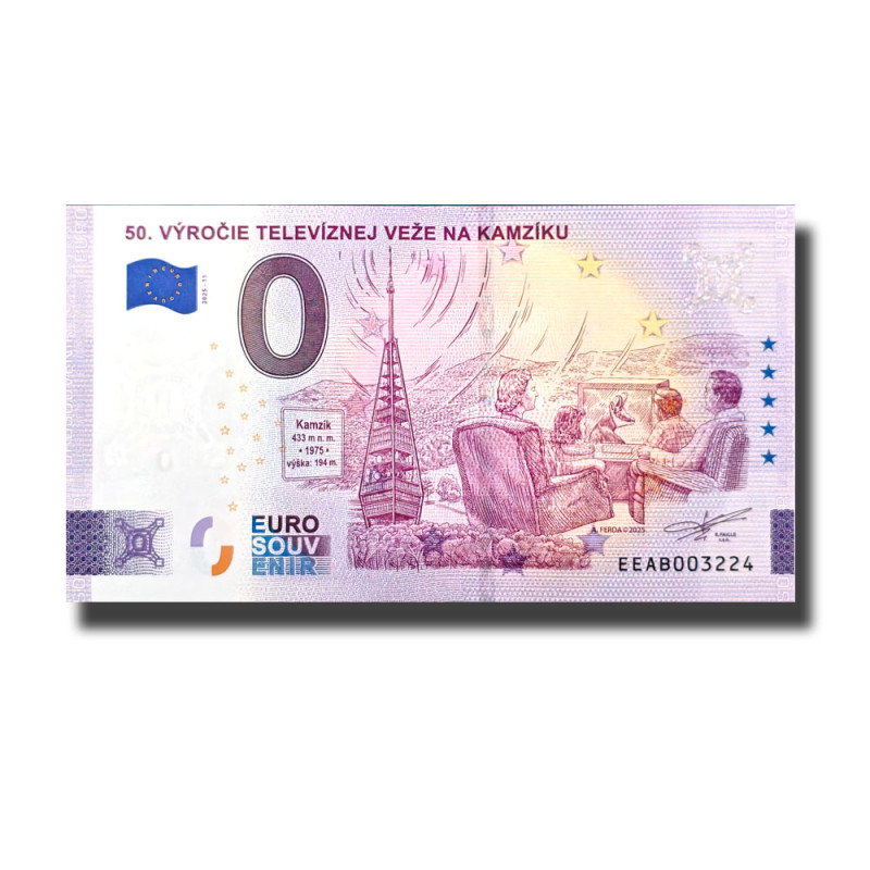 0 Euro Souvenir Banknote 50.Vyrocie Televiznej Veze Na Kamziku Slovakia EEAB 2025-11