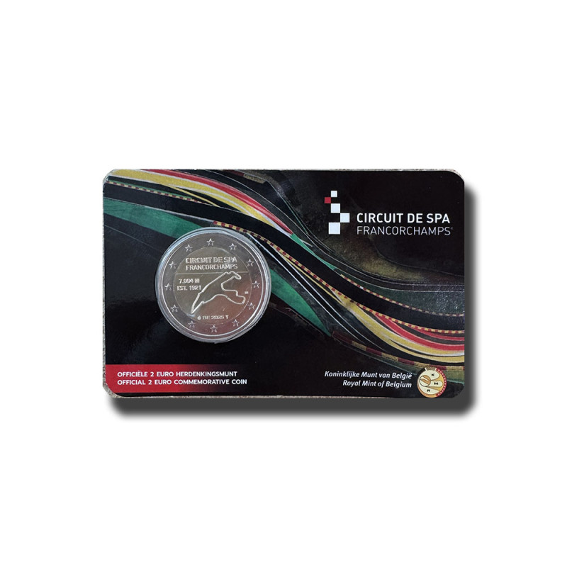 2025 Belgium Circuit de Spa Francorchamps- NL Version 2 Euro Coin Card