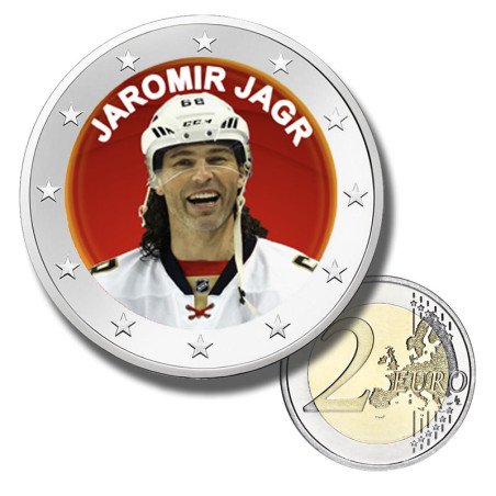 2 Euro Coloured Coin Jaromir Jagr