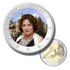 2 Euro Coloured Coin Emilia Vasaryova