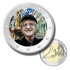 2 Euro Coloured Coin Miroslav Zbirka