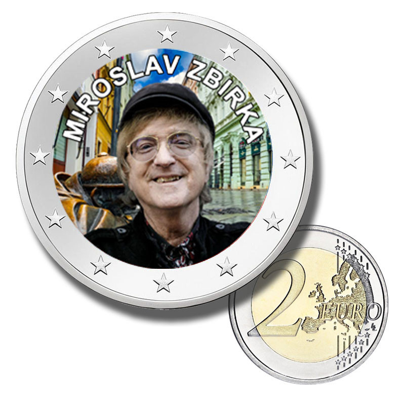 2 Euro Coloured Coin Miroslav Zbirka