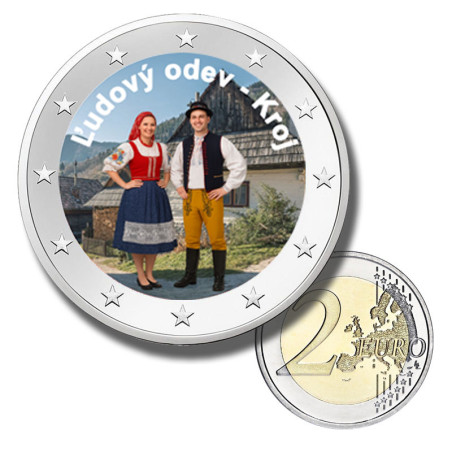 2 Euro Coloured Coin Ludovy Odev-Kroj Slovakia