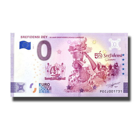 0 Euro Souvenir Banknote Srefidensi Dey Netherlands PECJ 2025-1