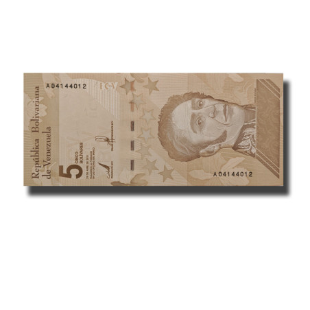2021 Venezuela 5 Bolivares Banknote Uncirculated