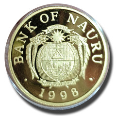 1998 Nauru $50 Proof Gold Coin 14ct 0.585 7.77gr