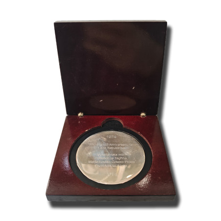 1974-2014 Malta 40 Sena Repubblika Silver Medal Original Box