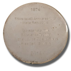 1974-2014 Malta 40 Sena Repubblika Silver Medal Original Box