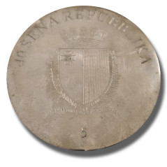 1974-2014 Malta 40 Sena Repubblika Silver Medal Original Box