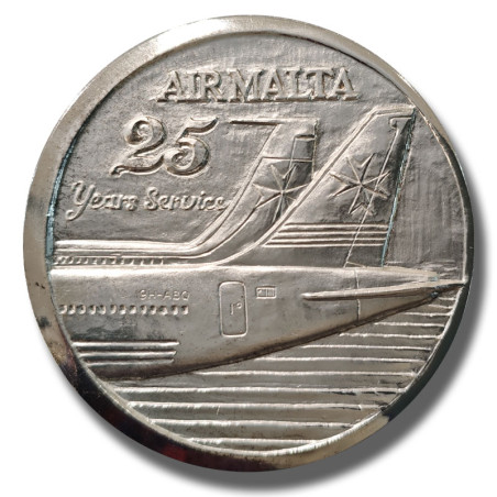 Air Malta Medal 50mm Silver 117gr