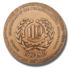 1969 Medal 50th Anniversary International Labour Organization 60mm 1919-1969