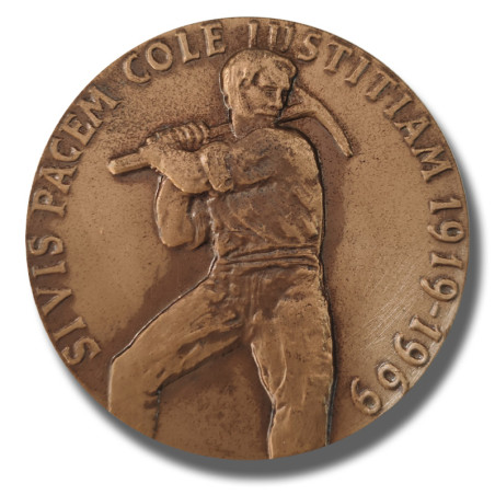 1969 Medal 50th Anniversary International Labour Organization 60mm 1919-1969