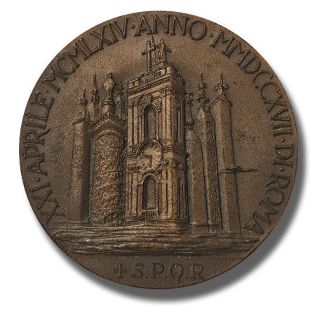 1863 Italy Medal Centenario Di Givseppe Gioachino Belli XXI 50mm