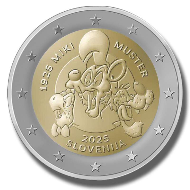 2025 Slovenia 100th anniversary of the birth of Miki Muster 2 Euro Coin