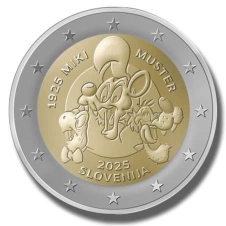 2025 Slovenia 100th anniversary of the birth of Miki Muster 2 Euro Coin