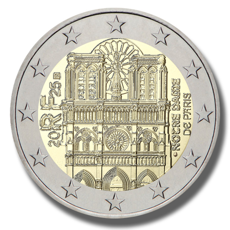 2025 France Notre Dame 2 Euro Coin