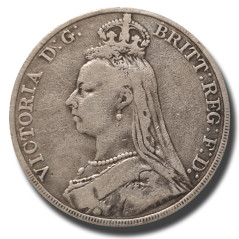 1890 United Kingdom Victoria Full Crown Silver Coin