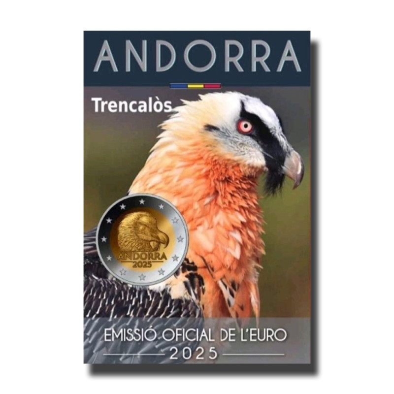 2025 Andorra The Bearded Vulture 2 Euro Coin