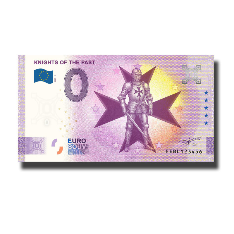 0 Euro Souvenir Banknote Knights of the Past Malta FEBL 2025-1