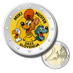 2 Euro Coloured Coin Miki Muster
