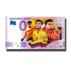 0 Euro Souvenir Banknote Football 2026 Colombia Custom Colour