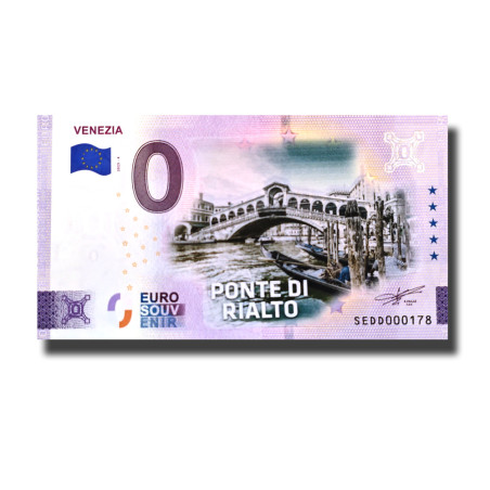 0 Euro Souvenir Banknote Venezia Ponte Di Rialto Colour Italy SEDD 2025-4