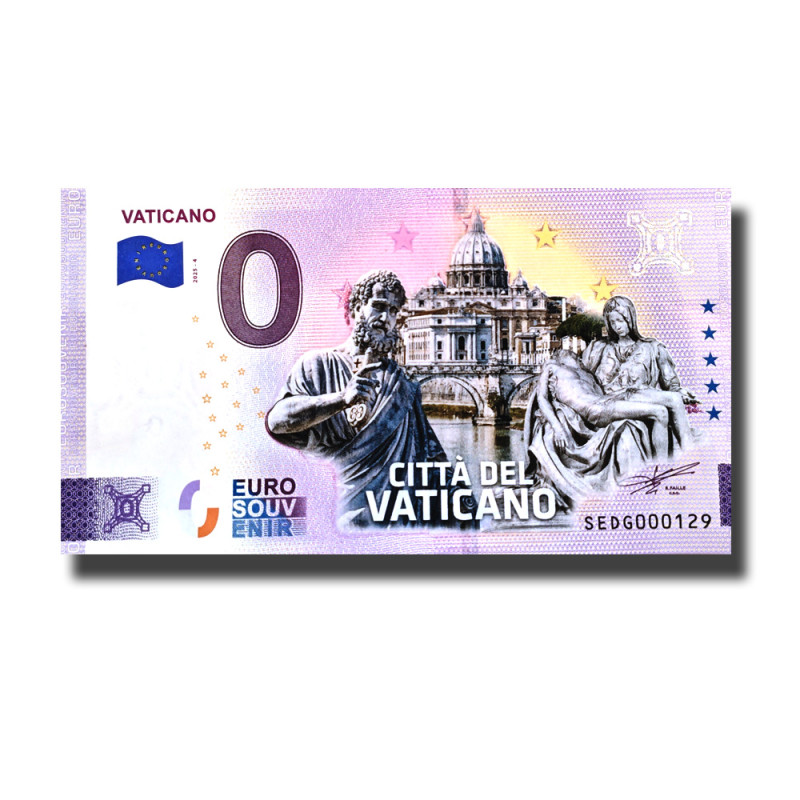 0 Euro Souvenir Banknote Vaticano Citta del Vaticano Colour Italy SEDG 2025-4