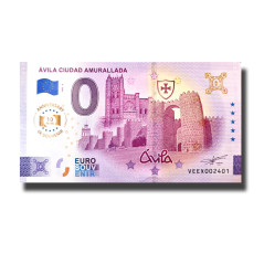 Anniversary 0 Euro Souvenir Banknote Avila Ciudad Amurallada Spain VEEX 2025-4