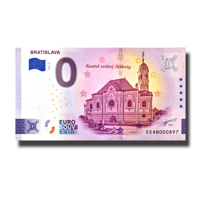 0 Euro Souvenir Banknote Bratislava Slovakia EEAB 2025-12
