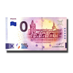 0 Euro Souvenir Banknote Praha Czech CZAA 2025-2
