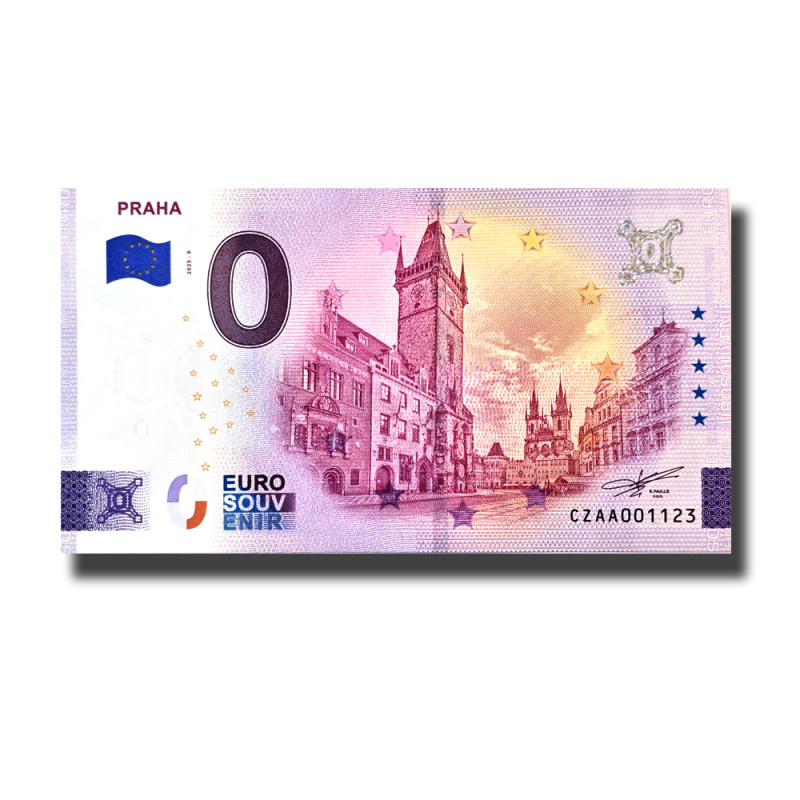 0 Euro Souvenir Banknote Praha Czech CZAA 2025-9