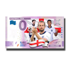 0 Euro Souvenir Banknote Football 2026 England Custom Colour