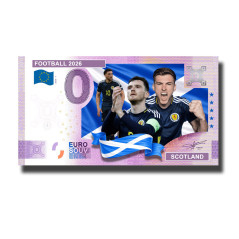 0 Euro Souvenir Banknote Football 2026 Scotland Custom Colour