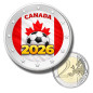 2 Euro Coloured Coin Canada Football 2026