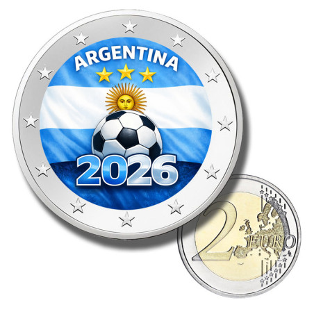 2 Euro Coloured Coin Argentina Football 2026