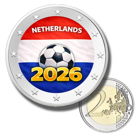 2 Euro Coloured Coin Netherlands Football 2026