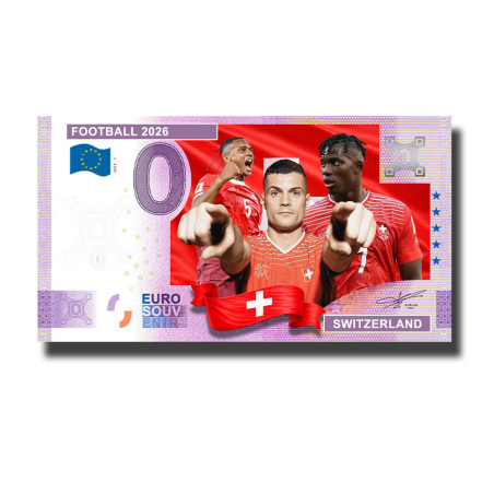 0 Euro Souvenir Banknote Football 2026 Switzerland Custom Colour
