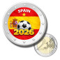 2 Euro Coloured Coin Spain Football 2026
