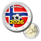2 Euro Coloured Coin Norway Football 2026