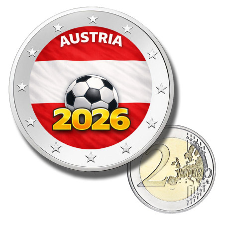 2 Euro Coloured Coin Austria Football 2026