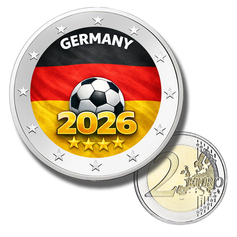 2 Euro Coloured Coin Germany Football 2026