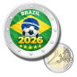 2 Euro Coloured Coin Brazil Football 2026