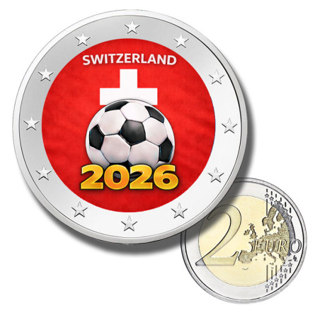2 Euro Coloured Coin Switzerland Football 2026