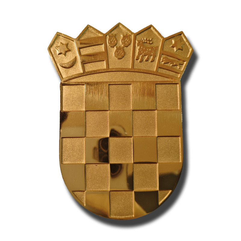 Croatian Coat of Arms with plastic box, metal