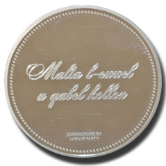 2012 Malta Silver Medal Perit Dom Mintoff Politiku 1916-2012