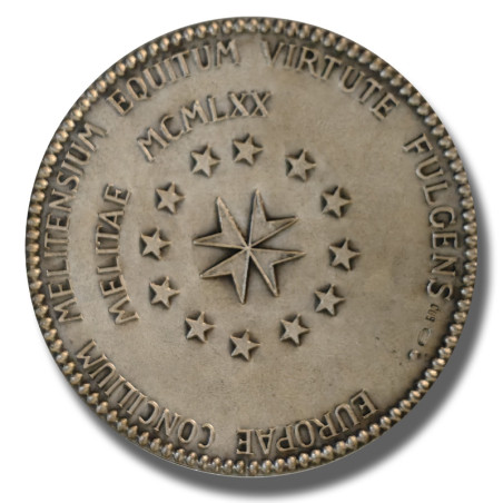 1970 Malta Silver Medal Pietate Vinces Europae Concilium