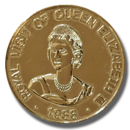 1988 Medal Royal Visit of Queen Elizabeth II Opening of Parliament House 9th May